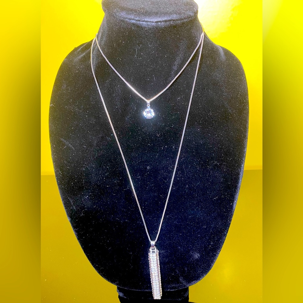 Traci Lynn Jewelz - Flashy Rectangle Adjustable Necklace